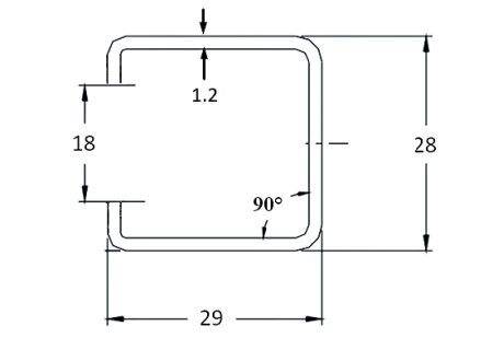 Perforated mounting profile 29х28х1.2mm ChernevClima 