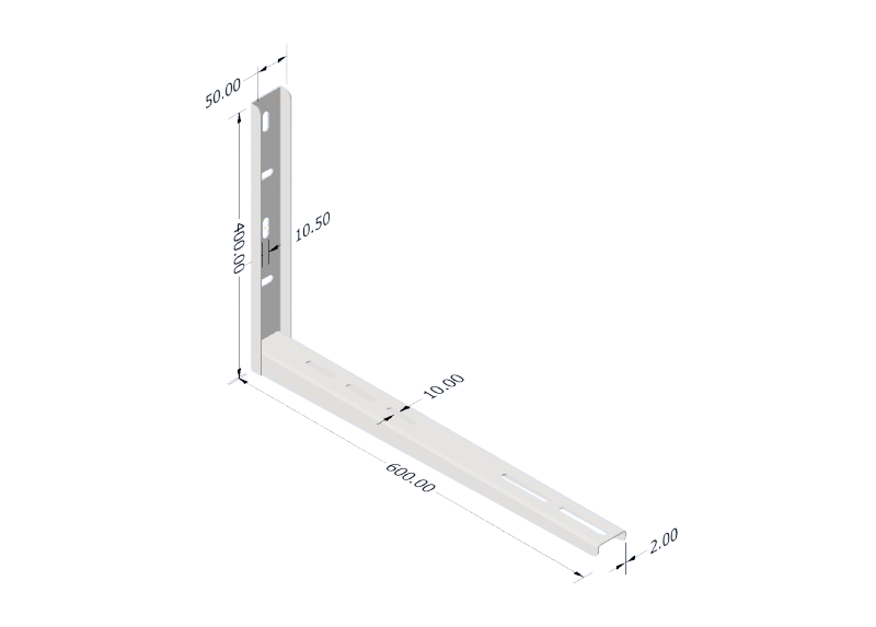 Air conditioner brackets 400x600,2.0mm powder-coated 