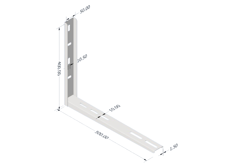 Air conditioner brackets 400x500,1.5mm powder-coated 