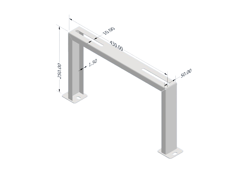 Floor-mounted air conditioner brackets 430x250,1.5mm powder-coated 