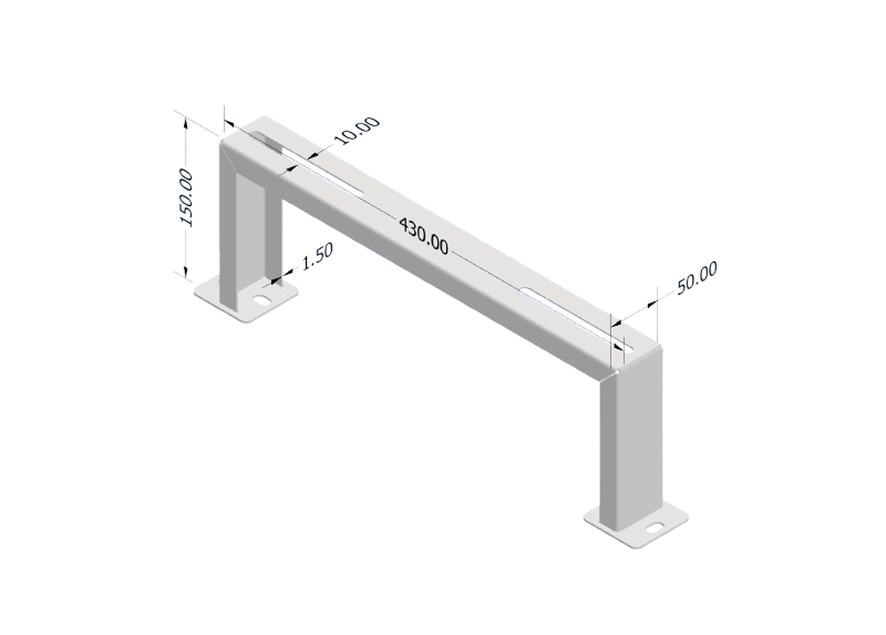 Floor-mounted air conditioner brackets 430x150,1.5mm powder-coated 