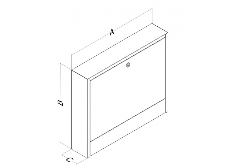 Manifold cabinet for surface mounting MCSM 