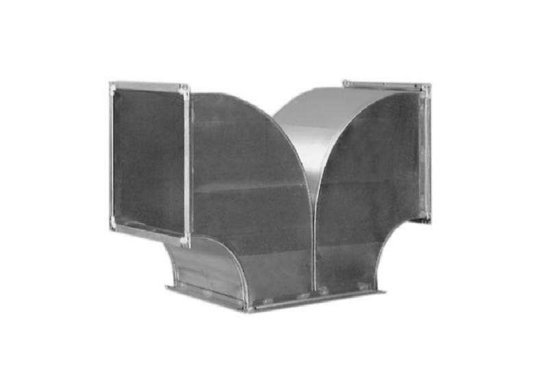 Tee for rectangular air duct with a perimeter of 1200 mm. up to 2700mm. 